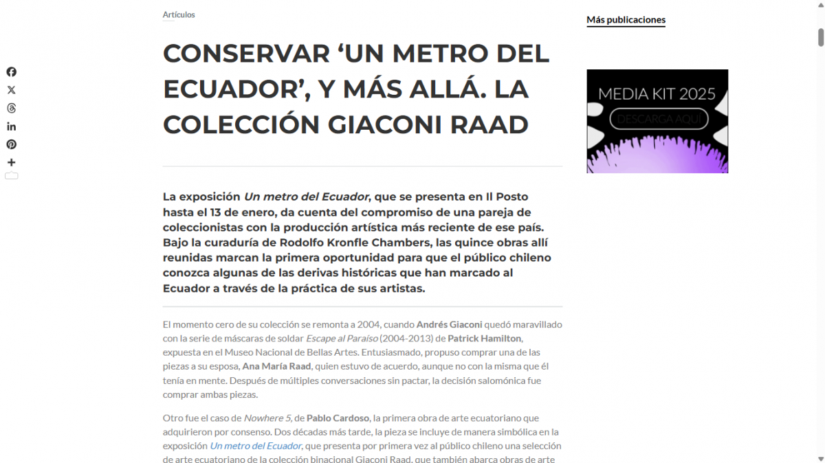 Prensa Un metro del Ecuador