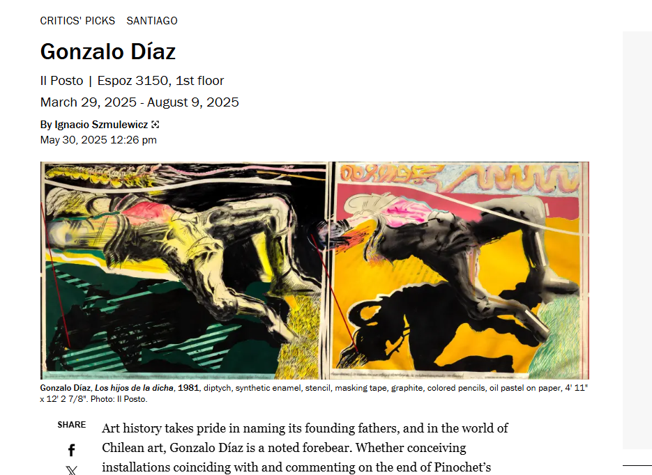 Prensa Gonzalo Díaz pintor